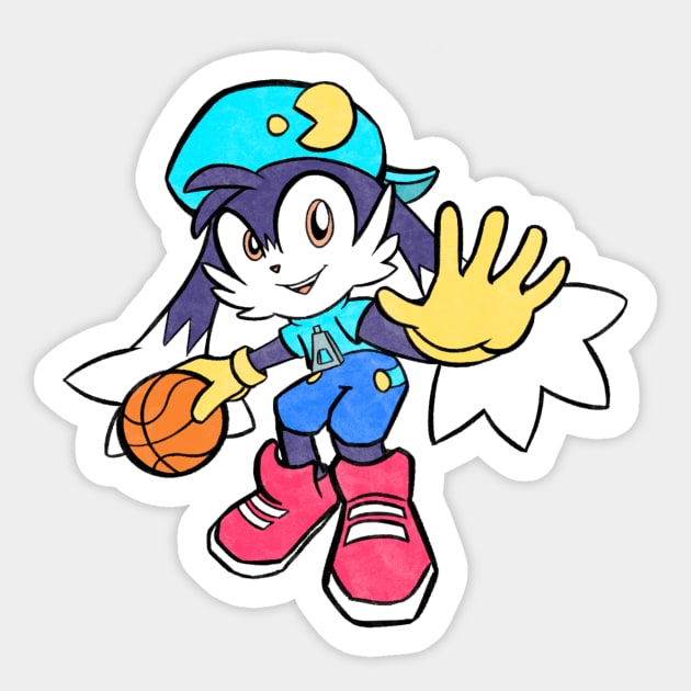 Retro Ballin' Klonoa Sticker by RampantLeaf